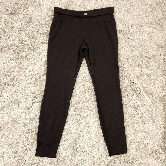 HUE Black Faux Pocket Leggings Women's Size Large - Picture 1 of 8